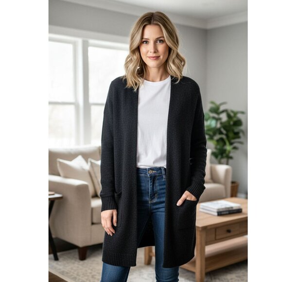 Helmut Lang Open Front Women's Long Gray Sweater, Size Small, NWOT - Picture 1 of 6